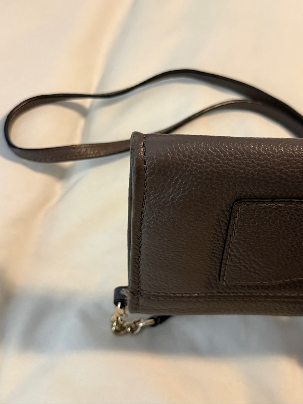 kate spade taupe brown leather crossbody wallet - Picture 5 of 12
